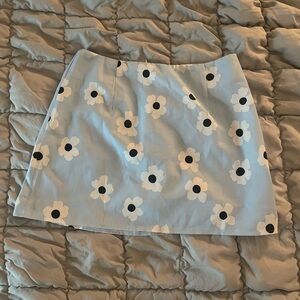 Princess Polly Light Blue Floral Mini Skirt